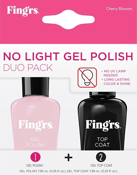 Fingrs Lot De 2 Paires De Faux Ongles Gel Léger Sans Fleur