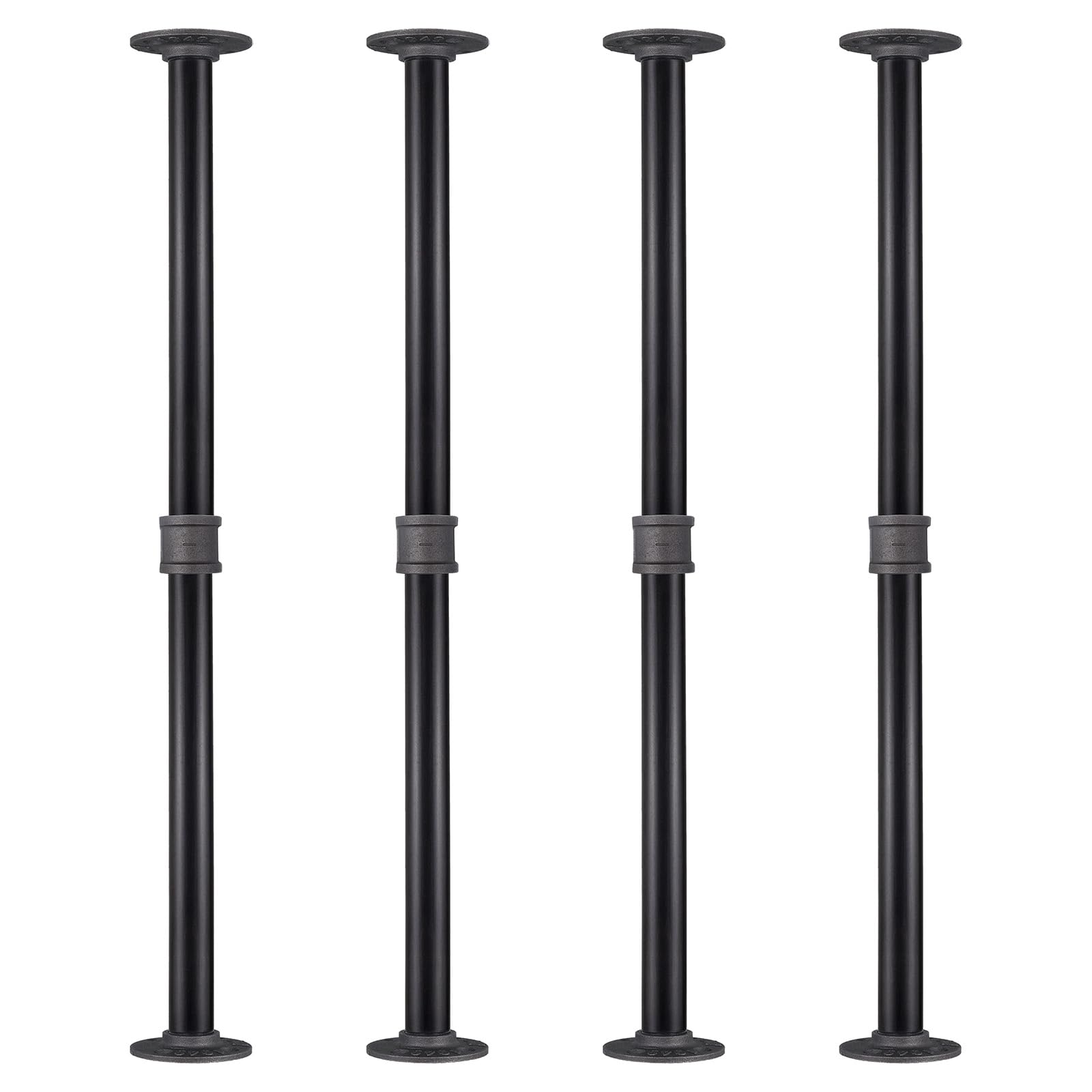 Photo 1 of MUZIK 4 Pack Industrial Pipe Table Leg Set, Iron Base Legs for Coffee & End Tables, Desks, Nightstand, Furniture Legs - Custom Vintage Tables Decorations(28 × 1 inch)