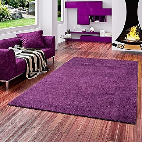 Hochflor Shaggy Teppich Palace Lila Reduziert Amazon De Kuche