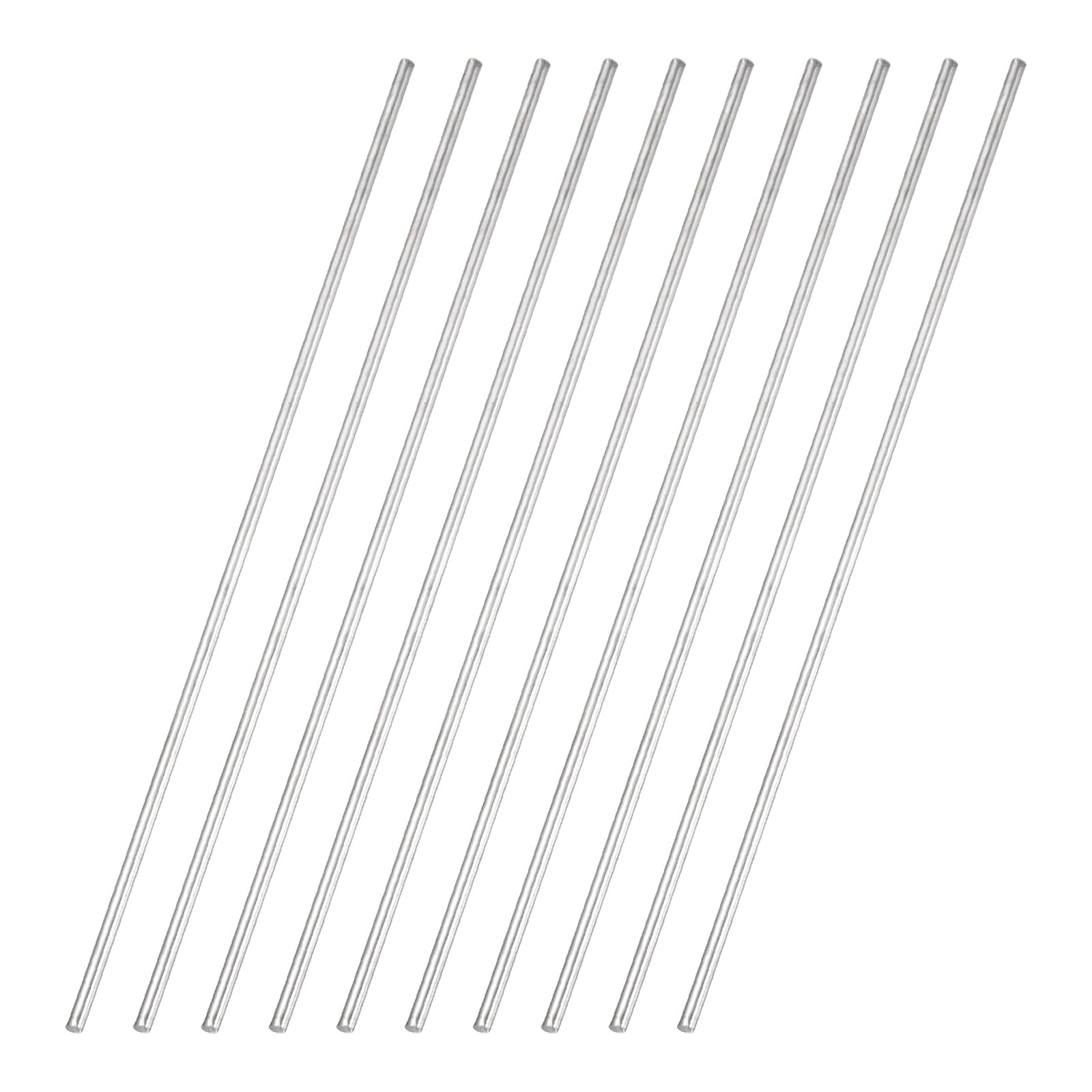 sourcing map 10 Pack RC Wheel Axle Pin, 3x200mm Steel Hex Wheel Hub Nut Pin Replacement for DIY RC Car Truck Boat Helicopter Model Part, Silver