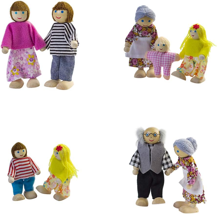 wooden dollhouse people