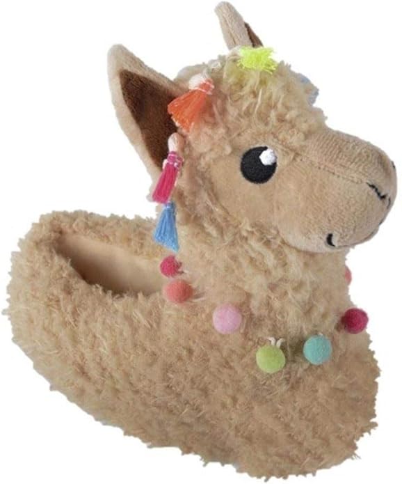 Childrens Girls Llama Slippers 3D Novelty Fluffy Gift Amazon.co.uk