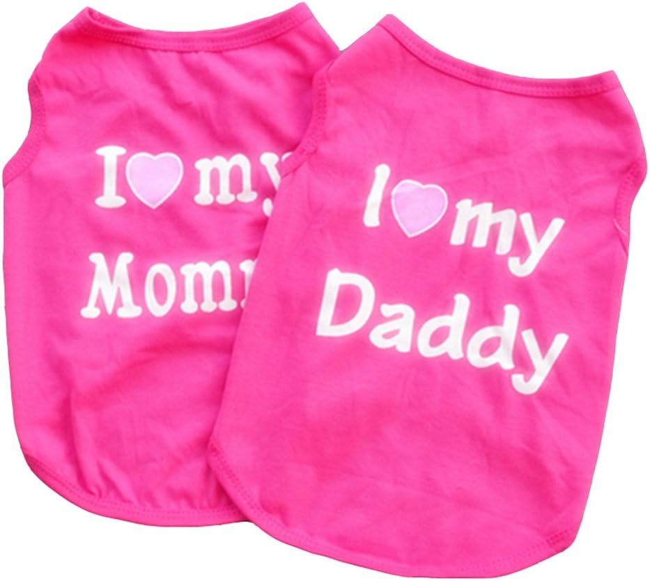 Vedem Dog Shirts Dog Clothes for Small Dogs, Cat Vest Tee Shirt Costumes Pack of 2