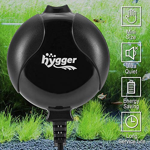 Hygger Quiet Mini Air Pump for Aquarium 1.5 Watt Oxygen Fish Air Pump