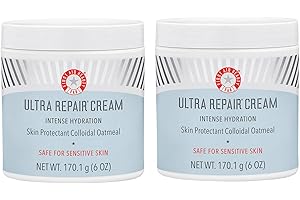 First Aid Beauty - Ultra Repair Cream, Intense Hydration Whipped Colloidal Oatmeal, Clinically Proven to Strengthen Skin Barrier in 7 Days + Helps Relieve Eczema, Luxury Moisturizer (6oz, 2ct)