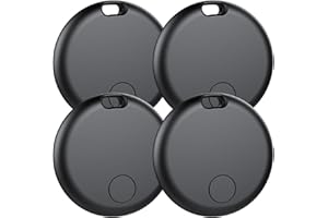 Air Tracker Tags-4 Pack: Smart Bluetooth Tracker, Item Finder Works with Apple Find My (iOS Only) App, Trakcer Tag Locator fo
