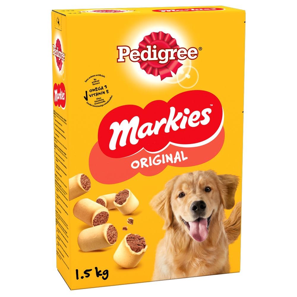Pedigree Markies Original - Dog Treats - Biscuit Dog Treats with Marrowbone - 5 x 1.5 kg