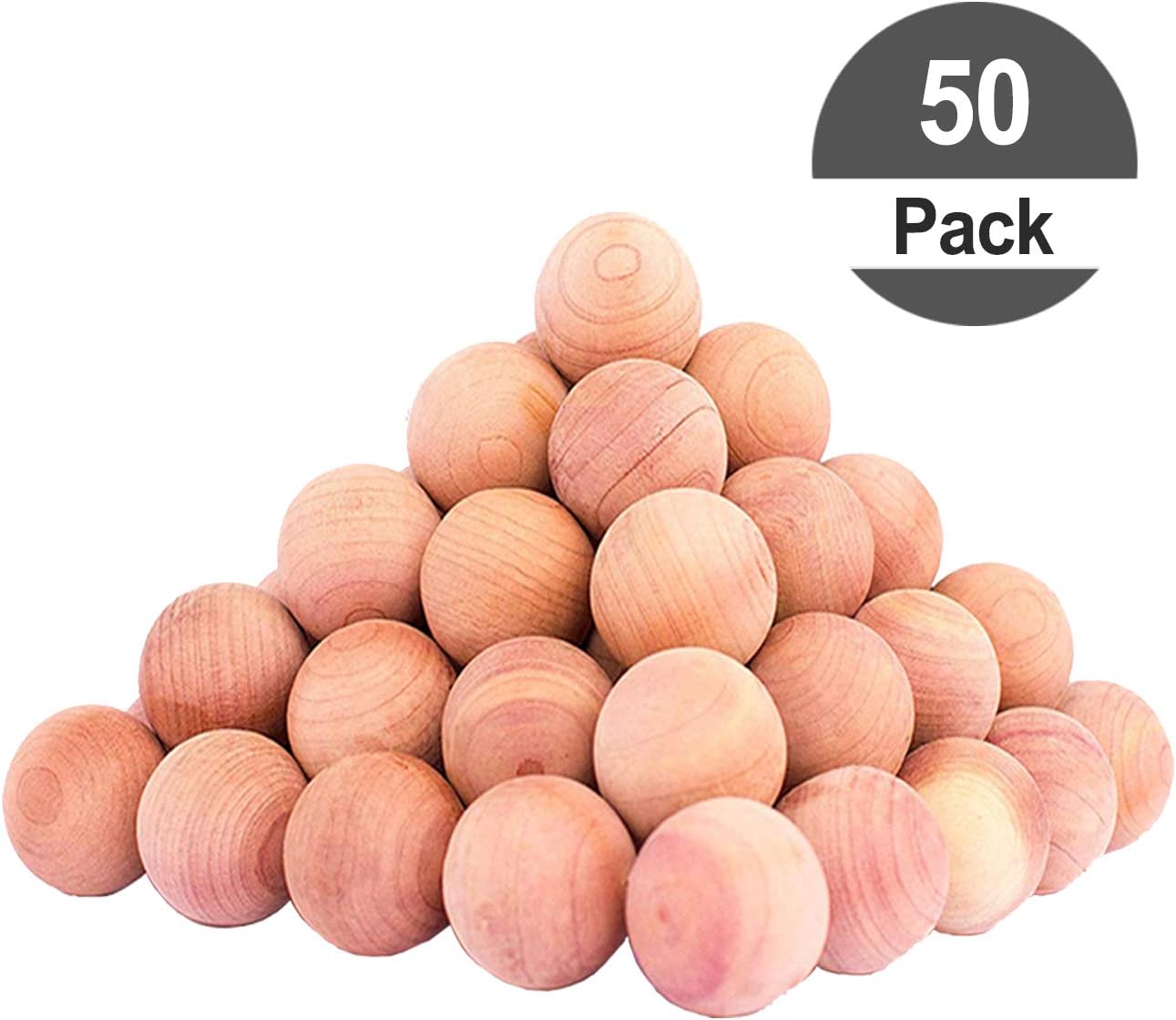 HomeDo Cedar Blocks for Clothes Storage, Cedar Closet with Cedar Fragrance, Cedar Balls Rings Hangers for Closets and Drawers(Cedar Balls-49p)
