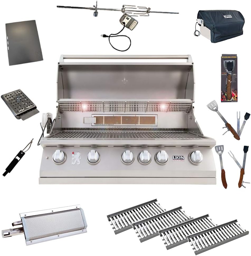 Review Lion 40Inch Natural Gas Grill L90000 with 4 Ceramic Tubes w