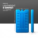 KEPLIN Large Freezer Ice Blocks 6 Pack Blue Reusable Gel Packs 15.5x8.5x2.5 cm view 2