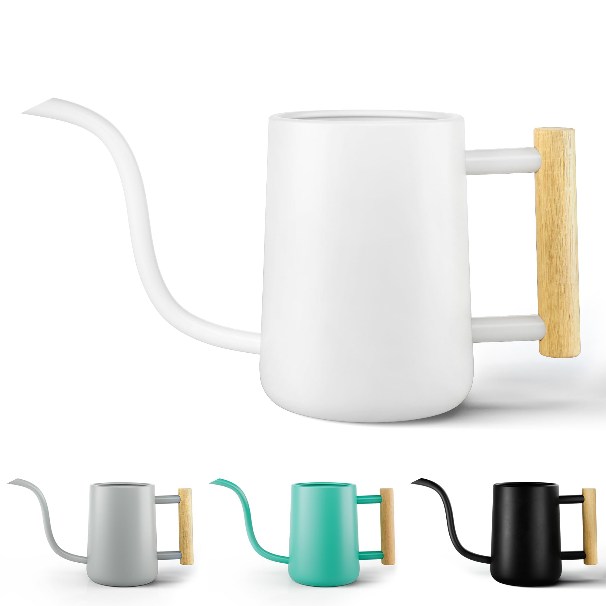 Indoor Watering Can with Long Spout - 35oz White Watering Can for Indoor Plants - Cute Watering Can Indoor - Small Watering Can for Indoor Plants - Indoor Plant Watering Can - Houseplant Watering Can