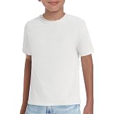 Haloumoning Boys T-Shirts, Short Sleeve Crewneck, 5-14 Years | Solid Basic, Casual Tops
