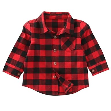 blusa de cuadros roja