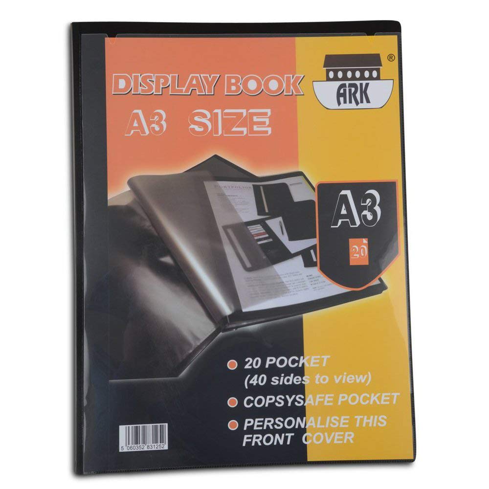 A3 Display Book (Presentation) 20 Pockets (40 to View) by ARK