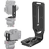 DSLR Camera L Bracket Vertical Horizontal Switching Tripod Quick Release Plate Compatible with Canon Nikon Sony DJI Osmo Ronin Zhiyun Stabilizer Tripod Monopod