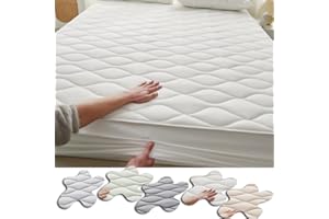 Winter Fitted Sheet,Warm Bed Sheets,Double Bottom 11" Deep Pocket Mattress Pad Cover Solid Color Breathable Full Non-Slip Ela