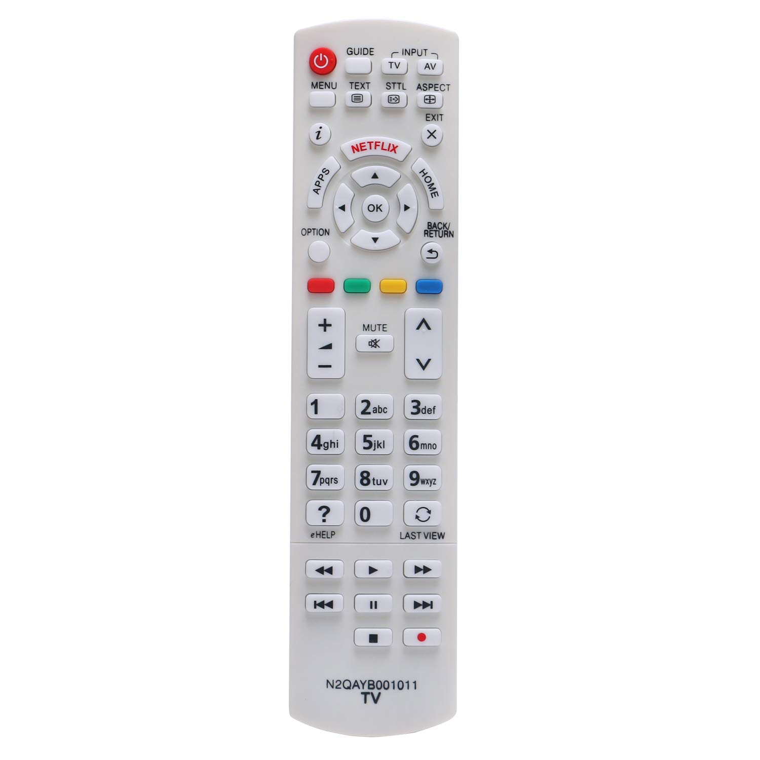 VINABTY N2QAYB001011 Remote Control Replacement fit for Panasonic TX-40CS610E TX-40CS610EW TX-40CSW614 TX-40CSW614W TX-32CS600E TX-32CS600EW TX-32CSW604 TX-32CSW604W Viera TV Remote Controller
