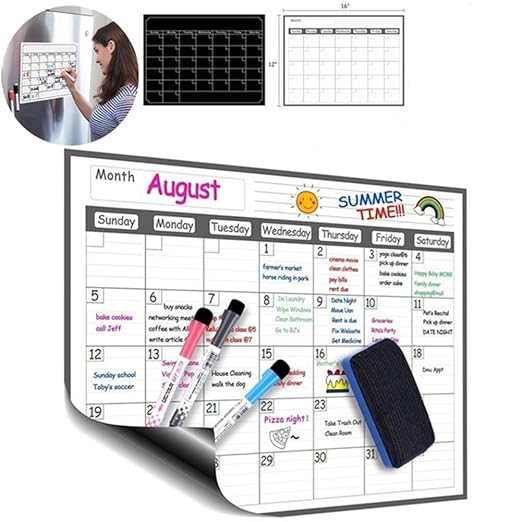 Airymap Calendario Magnético de Nevera,Pizarra Planificador ...