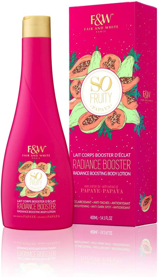 Fair & White Radiance Boosting Body Lotion So Fruity Papaya Brightening