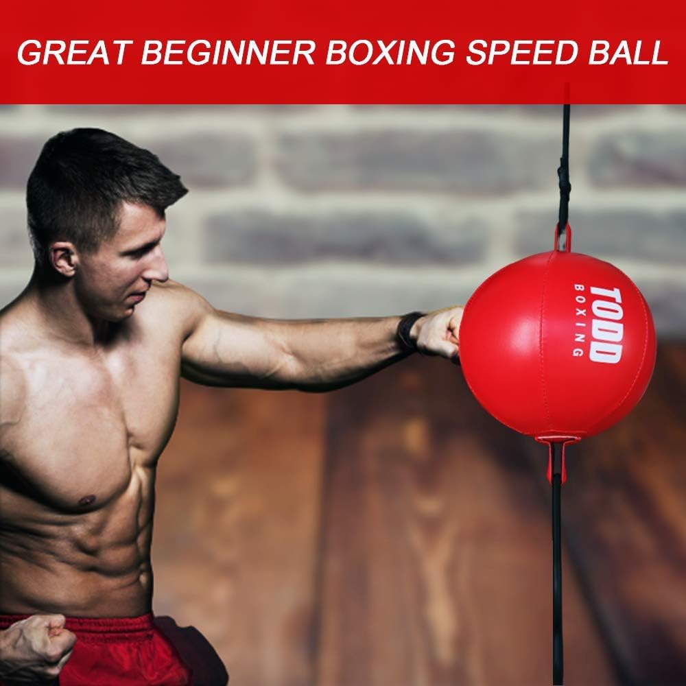 GOFORIT Durable Double End Bag - Train Strike & Reflex & Cardio Beginner Boxing MMA Speed Ball - Easy to Set up and Train Immediately Punching Bag : Sports & Outdoors