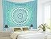RawyalCrafts-Green Ombre Tapestry,Indian Hippie Tapestry, Wall Hanging,Bohemian Wall Hanging,Mandala Tapestry,New Age Tapestry,Gypsy Tapestry