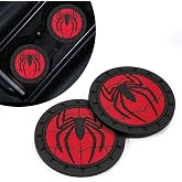2PCS Silicone Spider Car Cup Holder Coasters, Marvel Spider Fans Lovers Car Cup Mat, Non-Slip Interior Accessory, Gift Idea