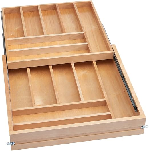 Amazon Com Rev A Shelf Frameless Tiered Cutlery System Drawer