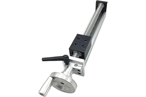 TOSEASTARS Manual Linear Stage 12 inch 300mm Sliding Table Linear Slide Guide Rail Ballscrew 1605 XY Axis Positioning Table Translation Displacement Station with W/Handwheel Ruler and Base for 3D Printer