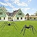 ALLADINBOX Halloween Hairy Scary Virtual Realistic Posable Spider Black - Indoor Outdoor Yard Furry Giant Haunted House Party Decor Supplies, 5FT