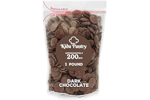 Kidu Pantry Melting Chocolate Wafers Bulk In Resealable Bag (Dark, 1 Pound)