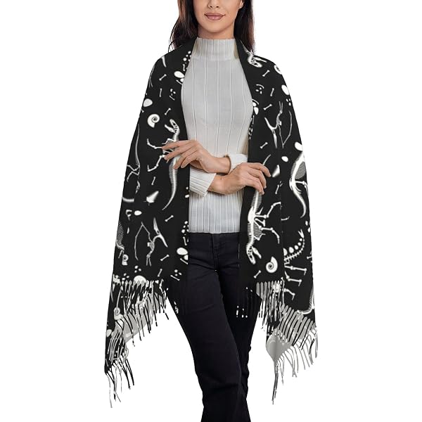 Sciarpa Scialle Bagea-Ka Modello Bandiera Del Messico - Pashmina Lunga 192 Cm Con Frange, Morbida In Finto Cashmere, Donna