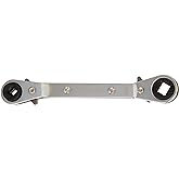 Hilmor 1839043 Offset Service Wrench, 1/4" x 3/16" Square, 3/8" x 5/16" Square - HVAC Ratchet Wrench