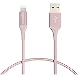 Amazon Basics iPhone Charger Cable, Nylon USB-A to Lightning, MFi Certified, for Apple iPhone, iPad, 10,000 Bend Lifespan - R