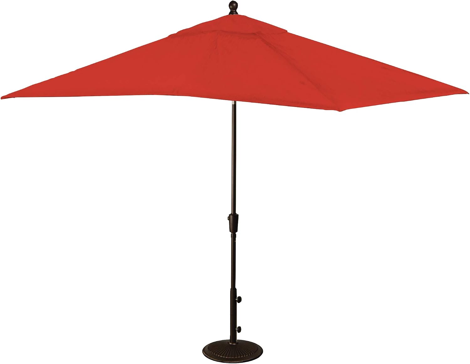 Amazon Com Island Umbrella Nu5448r Caspian 8 X 10 Ft Rectangular Red Olefin Canopy Market Patio Umbrella Garden Outdoor