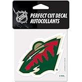 Wincraft NHL Minnesota Wild 02159013 Perfect Cut Color Decal, 4" x 4", Black