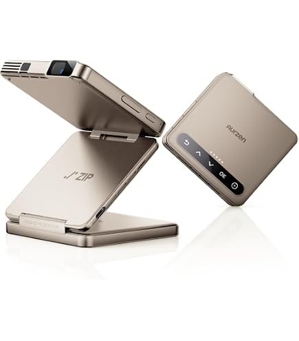 Amazon.com: Aurzen ZIP Tri-Fold DLP Portable Mini Projector with