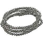 Yidaz 5 Pcs Crystal Bracelets for Women Stackable Layering Stretch Bracelets Glass Bead Bracelet Boho Bracelet Set