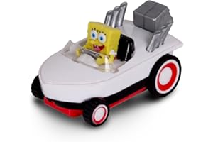 NKOK Spongebob Squarepants Pull Back Hot Rod Boat, Pull Back and Watch him Zoom, No Batteries, No Controls, No Hassle, Fun–Fast–Portable, Great Gift, Officially Nickoledeon Licensed
