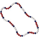 hongliang Baseball Ice Collection Necklace,Sparkling Bling Beaded Rhinestone MenGifts for Baseball Players Lovers