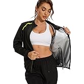 SEXYWG Women Sauna Jacket Slimming Sweat Sauna Suit Sauna Shirt Long Sleeve Workout Tops Body Shaper