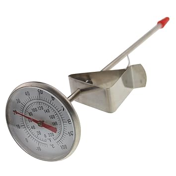 Milchthermometer, ideal für Milchkäse, Joghurt, Kaffee, mit Sonde (165 mm lang)