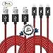YOUNGFORCES Charger 3FT Nylon Braided Cord USB Charging Cable for iPhone 7/7 Plus/6/6s/6 Plus/6s Plus/5/5c/5s/SE,iPad iPod Nano iPod Touch(Red and Black)