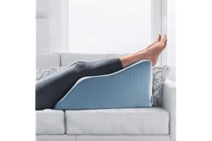 Lounge Doctor Elevating Leg Rest Wedge Pillow, Light Blue, Large