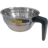 OCS Parts 20216.0000 Stainless Steel Coffee Brew Funnel with Black Handle | Replacement Brew Funnel for Bunn CDBC Series, CEZ, CRT, CWT, CWTF, SINGLE, and ST Series Brewers