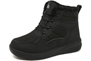 ChayChax Women's Winter Snow Boots with Fur Lined Lightweight Ankle Booties Anti Slip Comfortable Warm Winter Shoes