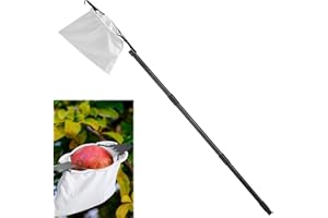 DwelSpire Fruit Picker with Basket 26-167" Adjustable Long Handle Large Elastic Bag Fruit Picking Tools with Serrated Blades Equipment Tree Picker for Apples Mango Pear Orange Avocados