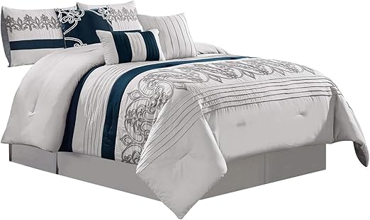 Amazon Com Hgs 7 Piece Prince Comforter Set Bedding French Lily