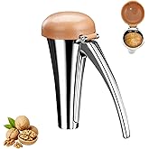Nut Cracker, Heavy Duty Nutcracker with Splash-Proof Lid, Walnut Cracker Tool with Ergonomic and Self-Retracting Handle -Cracks Large to Medium Sized Nuts With Little Effort