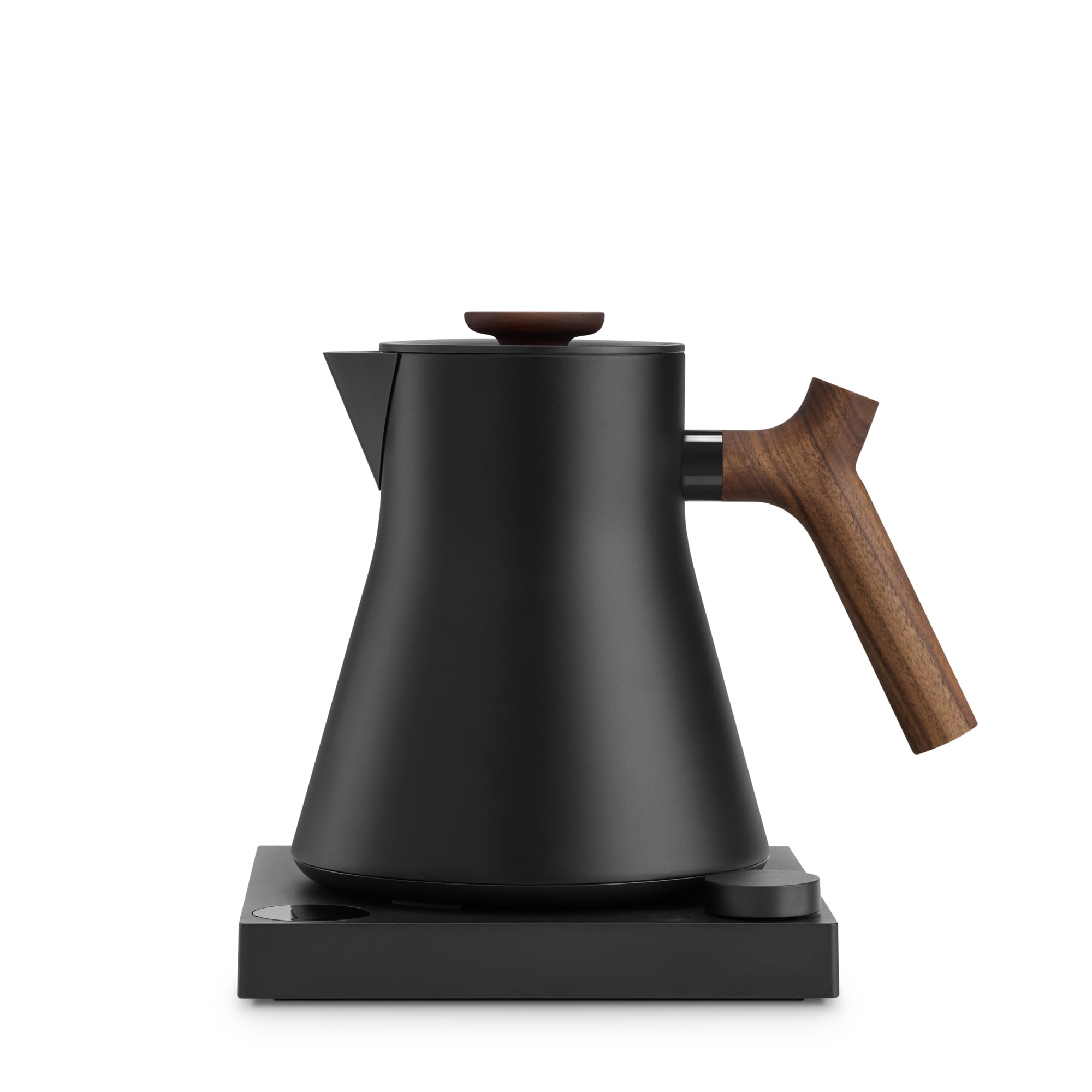 Photo 1 of Fellow Corvo EKG Pro Electric Tea Kettle - Quick Heating, Precise Temperature Control Electric Kettle, Scheduling, Built-in Brew Timer for Boiling Water - Matte Black with Walnut Handle - 0.9 Liter