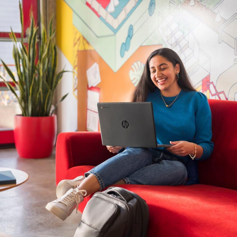 HP 2023 Chromebook Laptop, 14 Inch Display, Intel Celeron N4120 Processor, 4GB RAM, 64GB eMMC, Intel UHD Graphics 600, WiFi, Bluetooth, Chrome OS, Modern Gray